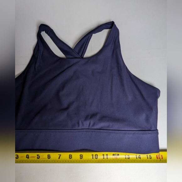 Fabletics Women's No Bounce Sports Bra Blue Size L Active Gym Yoga Cross Back - Picture 4 of 7